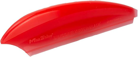 Maxshine Universal Silicone Water Blade for Car Drying – Red – Soft Flexible Silicone Squeegee for Quick Water Removal – Safe for Paint, Glass & Windows – Auto Detailing Tool - Red