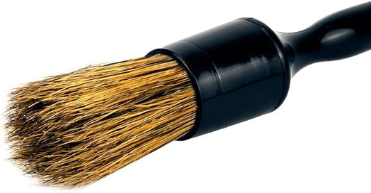 Maxshine Universal Premium Natural Boar’s Hair Detailing Brush #14 – Plastic Handle with No-Shed Bristles – Ideal for Cleaning Engines, Wheels, Interiors, Air Vents & More