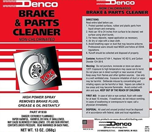 Denco #1930 Brake & Parts Cleaner - 13 OZ Net Wt - 15.3 FL OZ - 12 to 88 Pack (48)