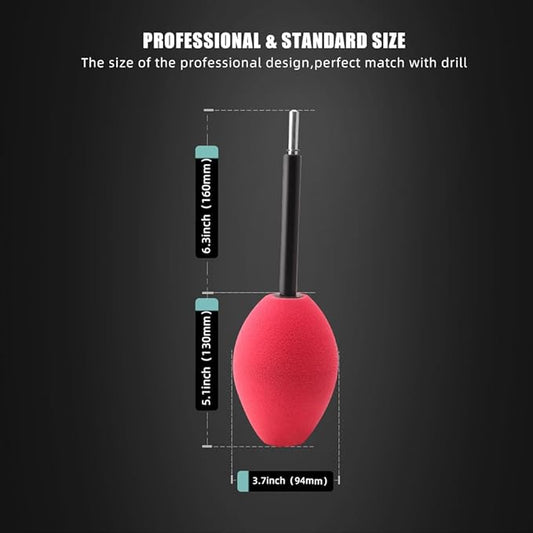 Wheel Rims Polisher, SPTA Polishing Ball, Polishing Cone, Metal Wheel Polishing Tool, Ball Buster Wheel and Rim Polisher System Attaches to Standard Household Drill