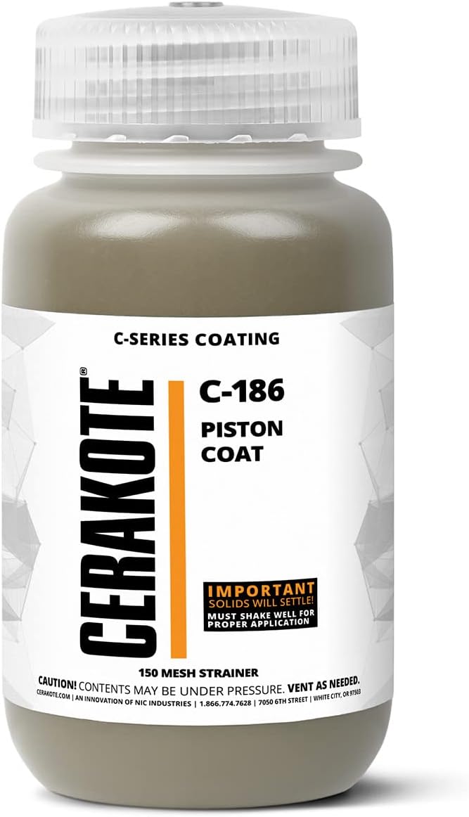 CERAKOTE® (AIR CURE C-SERIES PISTON COAT (16oz) |C-186P|-Our Ceramic Technology Combines Performance with Color on All- Metals, Polymers + More