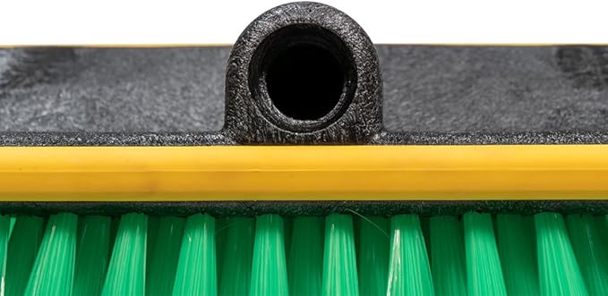 Mytee Products 4 Pack 10" Bi-Level Car Wash Brush and 4' to 8' Extendable Handle w/Soft Bristles Suitable for Auto RV Truck Boat Camper Exterior Washing Cleaning, Green
