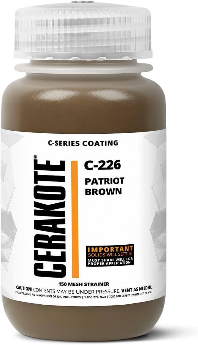 CERAKOTE® (AIR Cure C-Series Patriot Brown (128oz) |C-226G|-Our Ceramic Technology Combines Performance with Color on All- Metals, Polymers + More