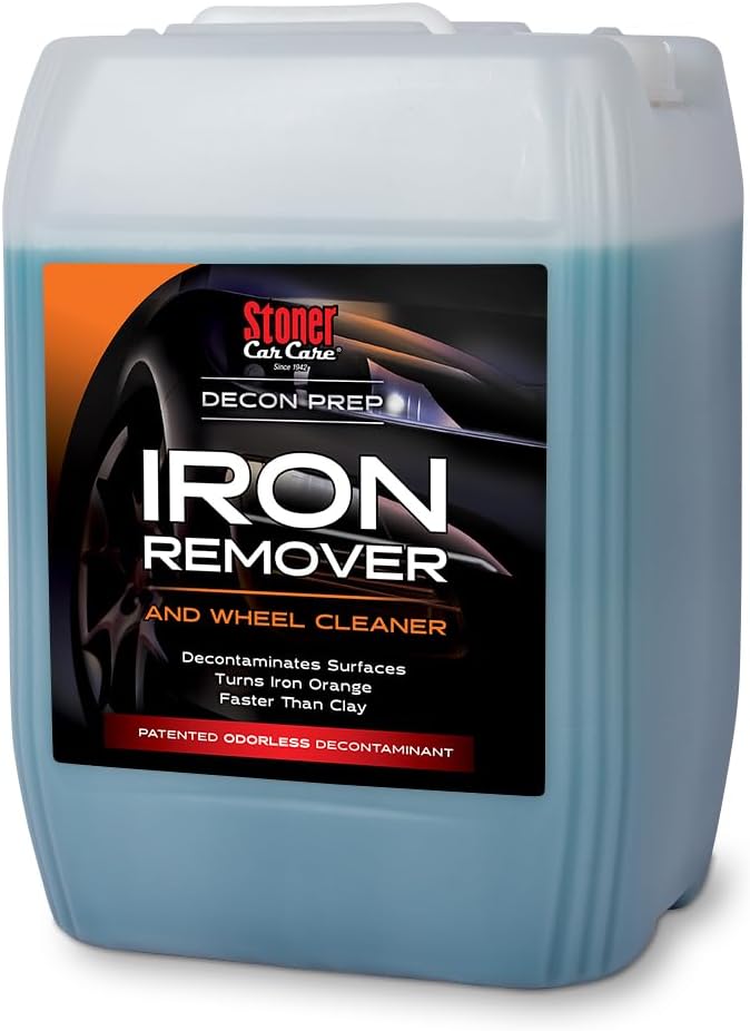 Stoner Car Care 92107 Iron Remover and Wheel Cleaner – Odorless Fallout & Rust Decontaminant, Removes Brake Dust and Contaminants on Wheels, Tires, and Paint, With Color Indicator, 5 Gallon