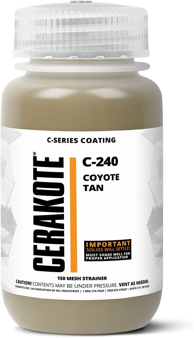 CERAKOTE® (AIR CURE C-SERIES COYOTE TAN (16oz) |C-240P|-Our Ceramic Technology Combines Performance with Color on All- Metals, Polymers + More