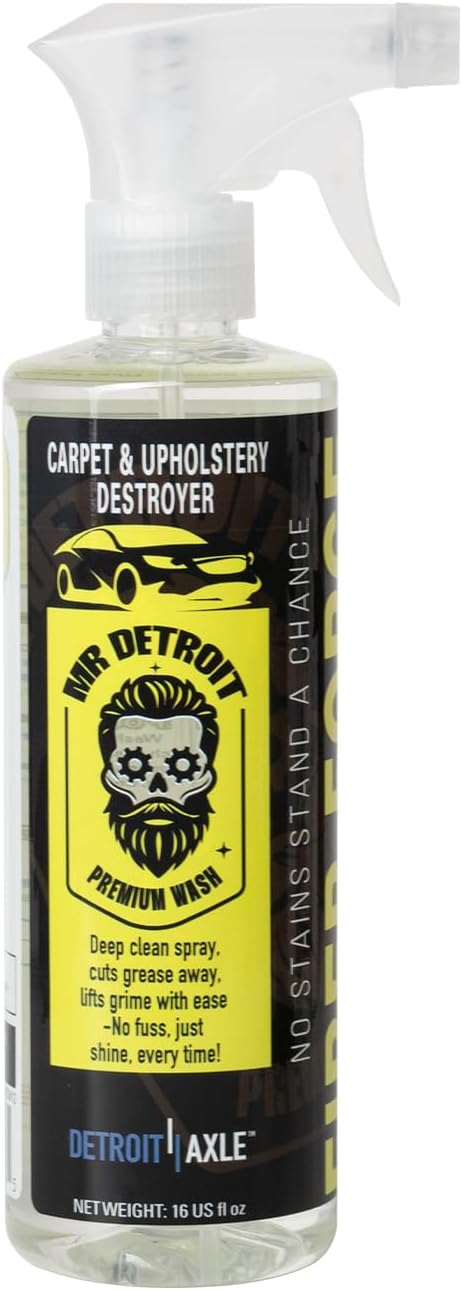 Mr. Detroit - 14pc Car Washing Kit Wheel Long Handle Brush, Applicator Pads, Microfiber Towels, 16oz Degreaser, Car Wash Soap, Interior Detailer, Cleaners, Tire Shine, Leather Care Products