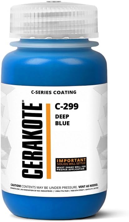 CERAKOTE® (AIR Cure) C-Series DEEP Blue (4 oz) C-299T - Our Ceramic Technology Combines Performance with Color on All- Metals, Polymers + More