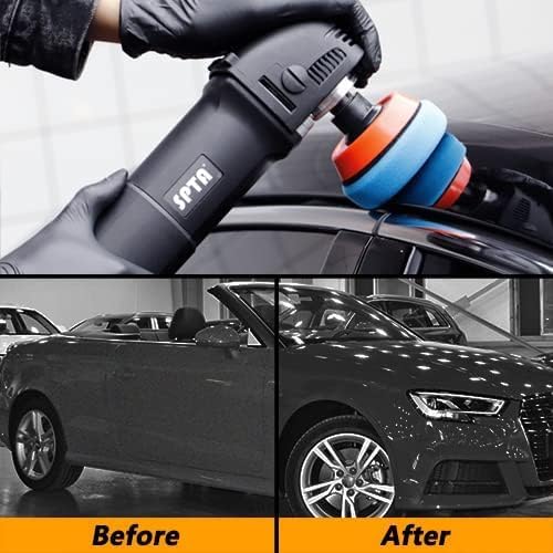 SPTA 29pcs Drill Buffing Pad Detail Polishing Pad Mix Size Kit with 5/8-11 Thread Backing pad & Adapters for Car Sanding, Polishing, Waxing (29Pcs Mini Polishing Pad Set1)