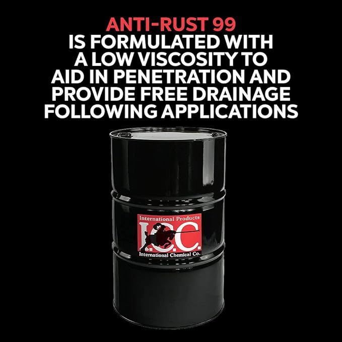 International Chemical Company Anti-Rust 99 High-Performance Evaporative Solvent Rust and Corrosion Preventative; MIL C 16173 D Grade 3; 55 Gallons