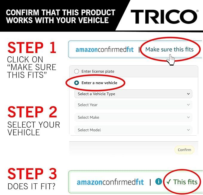 TRICO Gold™ (18-1717) 17 & 17 Inch Pack of 2 Automotive Replacement Windshield Wiper Blades for My Car Premium All Weather Beam Blade for Select Vehicle Models