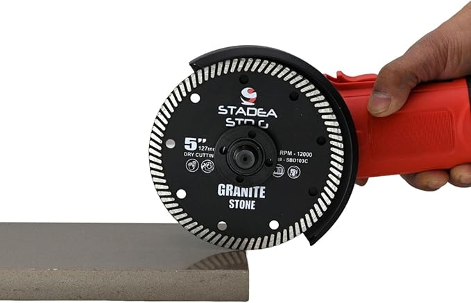Stadea SBD123C Diamond Saw Blade 5-Inch Continuous Turbo Dry Cutting - Cuts Granite Quartz Quartzite, Fits Grinder, Saw Cutter, 8 MM Segments - Pack of 10