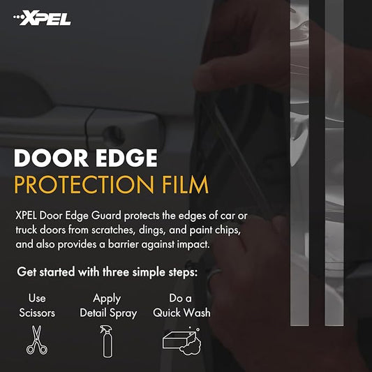 XPEL Door Edge Guard Protection Film Roll, 3/8" x 12' - Car or Truck Doors, Protective Barrier Against Minor Scratches, Paint Chips, Door Edge Impact, and Dings - Prevents Damage and Possible Rust