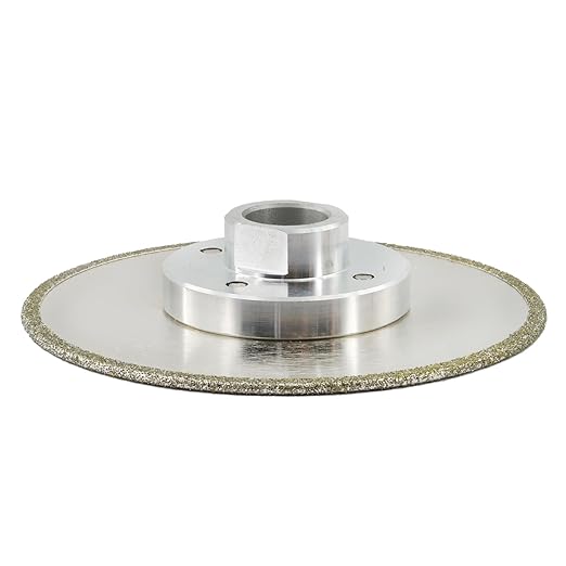 DT-DIATOOL Diamond Blade 4" x 5/8" Thread Flange 2-Pack - Single Side Electroplated Diamond Cutting and Grinding Disc for Granite Marble Natural Stone Tiles