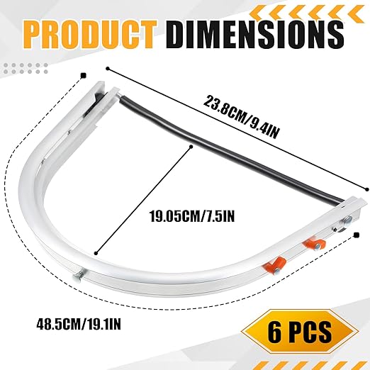 Zonon 6 Pcs Aluminum Face Shield Adapter for Grinding Cutting Cap Style Hard Hat Safety Face Mask Shield Visor Bracket (White)