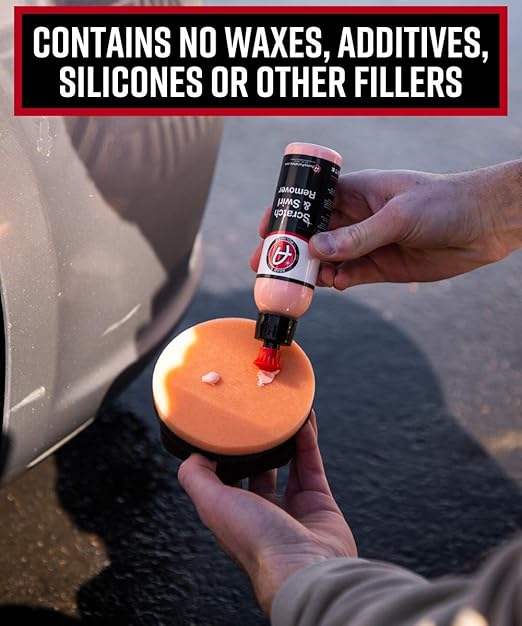 Adam's Polishes Car Scratch & Swirl Remover Hand Correction System, Remove & Restore Paint Transfer, Minor Imperfections, Oxidation, Paired with Orange Compound Correction Pad Applicator (2 Step Kit)