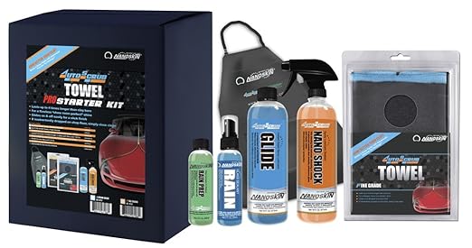Nanoskin AUTOSCRUB Surface Prep Towel - Fine Grade Pro Kit - Patented Clay Bar Replacement Tool to Remove Embedded Contaminants Before Wax & Coating | Safe for Painted Surface, Glass, Plastic, etc.