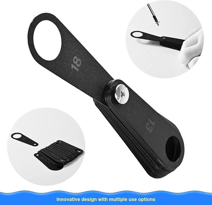 NEWISHTOOL Vinyl Wrap Tool Kit with 13-25mm Circle Template for Parking Sensor Cut, Precision Craft Cutter and Spare Razor Blade, Round Head Micro Squeegee, Car Wrapping Tool for PPF Installing