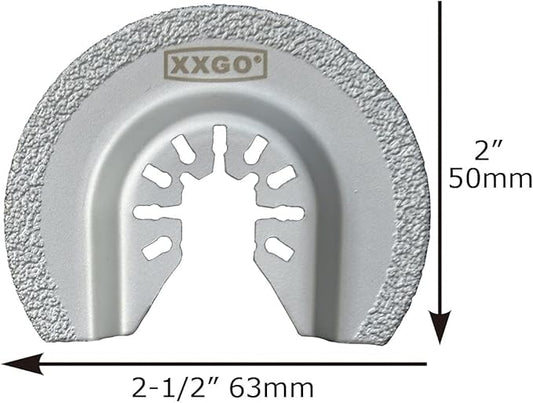 XXGO 4 Pcs Oscillating Multi Tool Diamond Segment Swing Semi Circle Grit Grout Saw Blades XG4002D