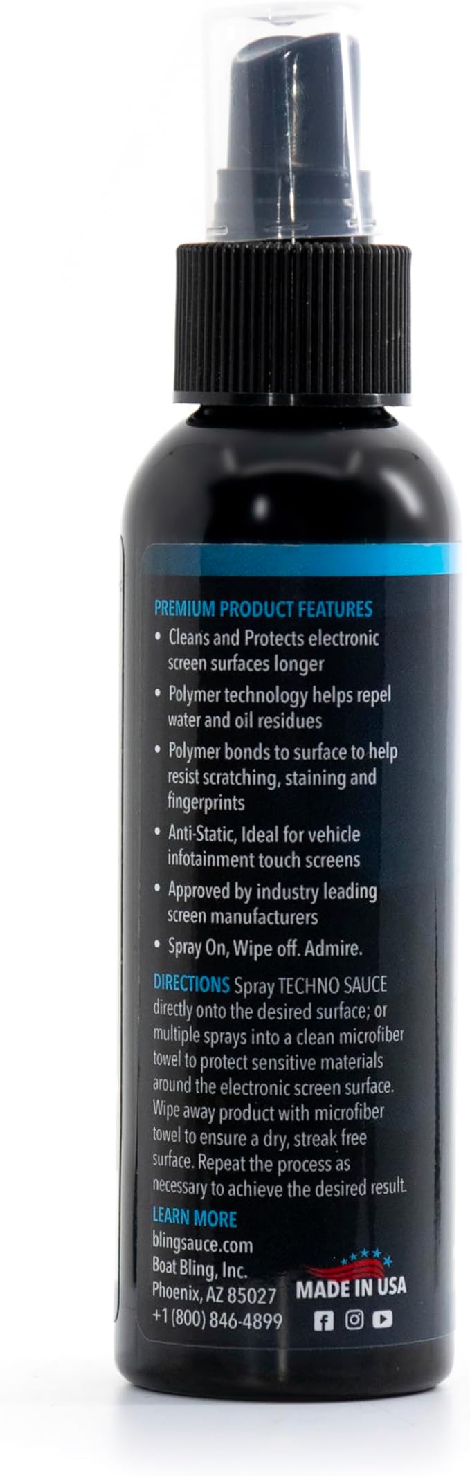 Bling Sauce Techno Sauce 3-Pack, Electronics Screen Cleaner & Treatment, 4oz Each