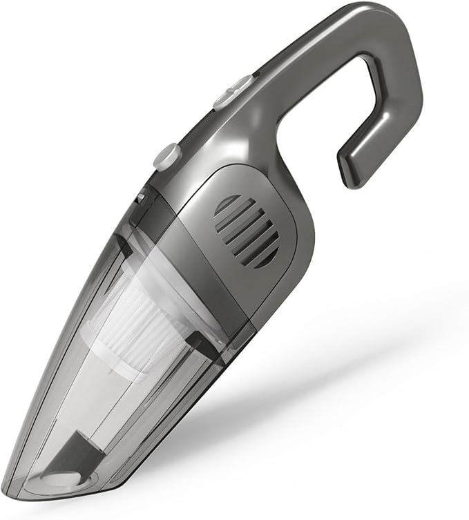 BZY Handhled Vacuum Cordless Portable,16500Pa High Power Rechargeable with Multi Accessories Lightweight Small Portable Dust Busters Cordless Rechargeable for Car,Office and Home Cleaning Grey