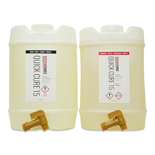 System Three Quick Cure 15 Epoxy Adhesive, 10-Gallon Kit