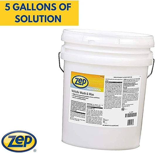 Zep Vehicle Wash and Wax - 5 Gallon (1 Bucket) 1041582 - Leaves A Waxed, Shiny, Like New Surface