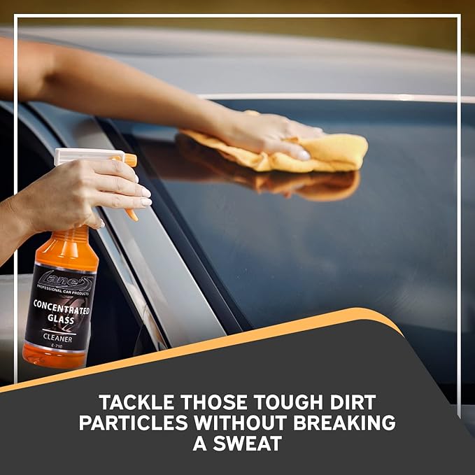 LANE'S Concentrated Auto Glass Cleaner | Tint-Safe Car Windshield, Window Cleaner | Removes Automotive Smoke Film, Fingerprints, & Smudges | Streak-Free, Safe for All Glasses | 128oz, 2 Pack