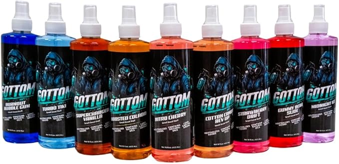 Gottom Vinyl, Rubber & Plastic Shine - 128oz, Cherry Vanilla Scent - VRP Gloss Dressing for Plastic, Car Interior & Tire Dressing, UV Protection, Plastic Restorer, Long-Lasting Gloss Finish