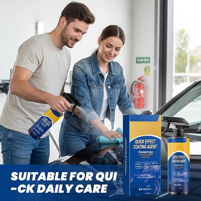 Car Coating Spray, Quick Effect Ceramic Wax Polish, All-in-One Waterless Wash & Scratch Repair Spray, Removes Oil Film, Enhances Gloss & Hydrophobic Protection, 250ml x 3 Pack