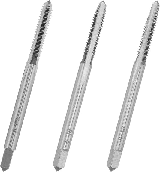 3Pcs 6-48 UNC Hand Tap, #6-48 Threading Hand Tap Right Hand