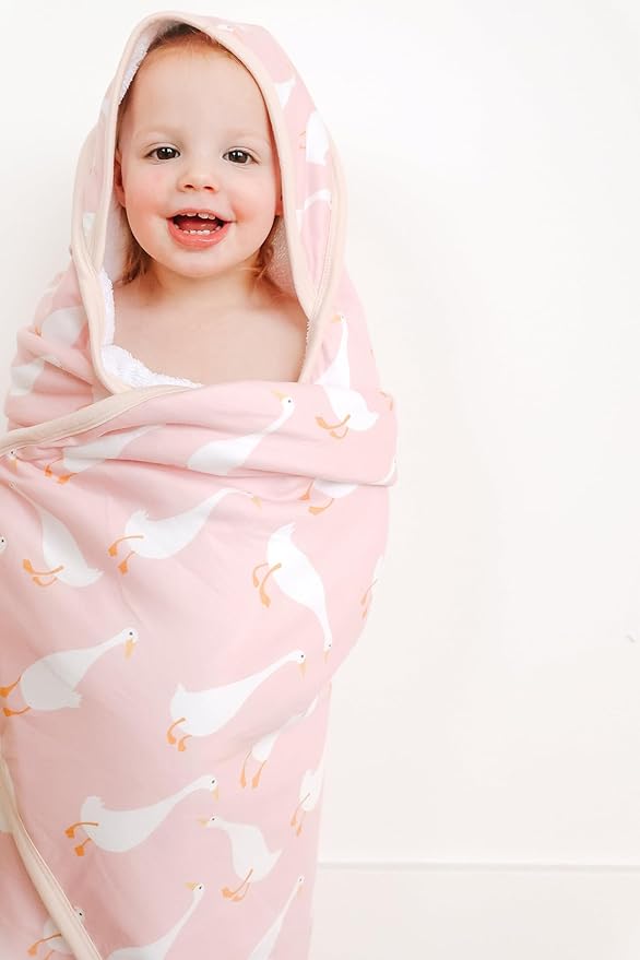 Copper Pearl Hooded Bath Towels Premium Knit/Terry Cloth Baby Towels with Hood, Pockets, and Cool Designs - Great to Gift and Make Bath Time Fun - Baby Bath Towel, Goosie