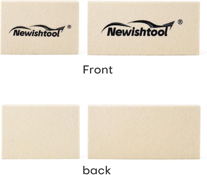 NEWISHTOOL Wool Felt Squeegee for Window Tinting, 2 Sizes Shrink Wool Squeegee, Scratch-Free Soft Window Tint Applicator