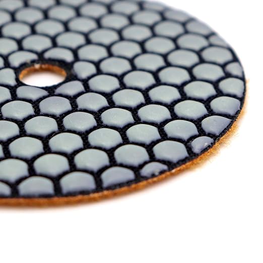 DT-DIATOOL Dry Diamond Polishing Pads 4 Inch for Granite Marble Quartz Stone Countertop Tiles Mixed Grits Plus Alu Backer
