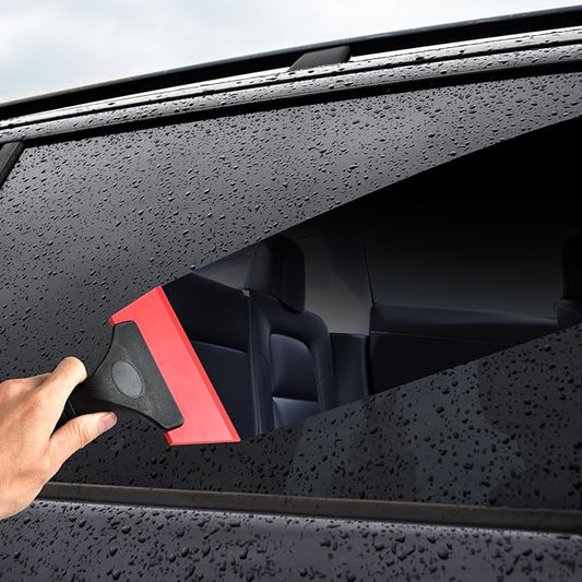 Worldity 3 Pack Window Tint Squeegee Kit with Non-Slip Handle, Small Squeegee for Auto, Car, Tile, Glass, Mirror, Shower
