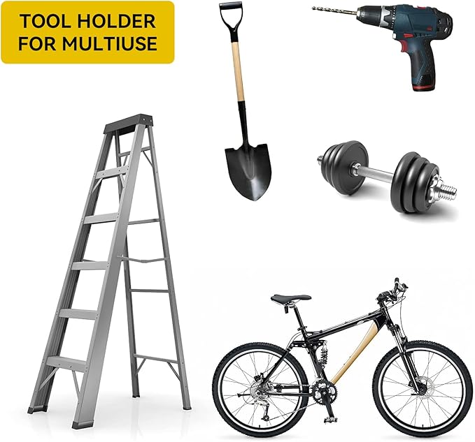 Garage Organizer Trimmer Rack, Garden Power Tool Hanger Weed Whackers Holder Wall Mounted for Grass Trimmer, Hedge Trimmer, Garage Trimmer, Garden Tools,1 Pack
