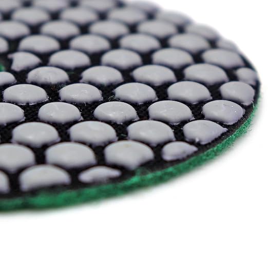DT-DIATOOL Dry Diamond Polishing Pads 4 Inch for Granite Marble Quartz Stone Countertop Tiles Plastic Mixed Grits Plus Plastic Backer