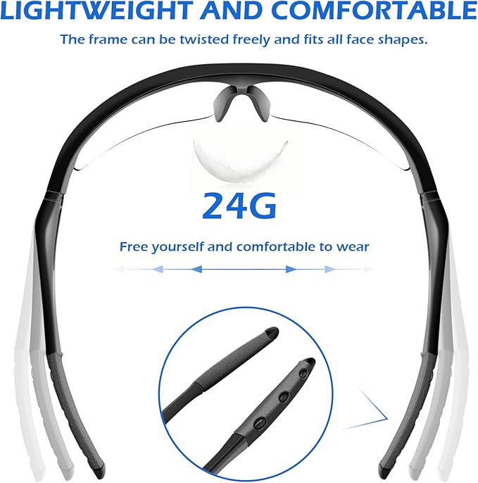 OXG 6 Pack Anti-Fog Safety Glasses, ANSI Z87+ Impact & Scratch Resistant Protective Eyewear for Work, Lab, Construction