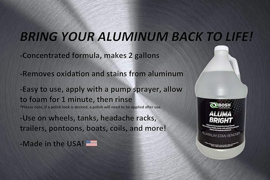 BOSH CHEMICAL Aluma Bright, Aluminum Cleaner and Brightener, 1 Gallon Concentrate