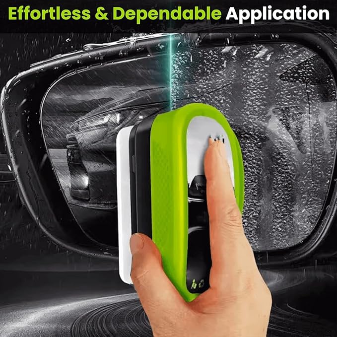 EZGHAR Clear Vision Glass Cleaner, Windshield Cleaner, 2025 Upgrade 2.0 Glass Cleaner, Reusable Rain and Fog Cleaning Glass Brush (2, Green)
