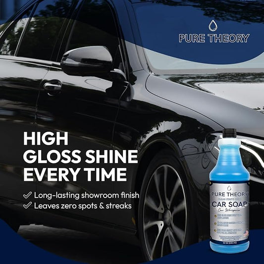 Car Whisperer – Premium Car Wash Soap 32 fl oz | High-Foam, pH-Balanced Formula | Streak-Free Shine | Protects Wax and Coatings | Safe for All Finishes | MADE IN USA