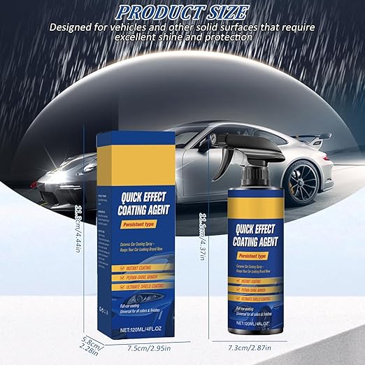 Advanced Car Quick-Acting Coating Agent Spray with Quick-Acting Formula,Quick Effect Coating Agent for car, Waterless Wash & Scratch Polish for Long-Lasting Protection