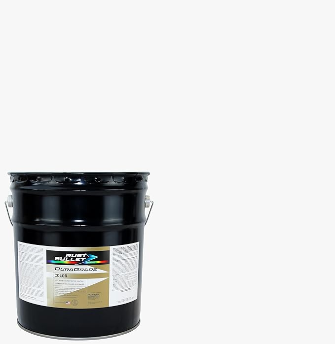 RUST BULLET DuraGrade Color - White - 5 Gallon - Advanced Technology Corrossion Control, Rust Inhibitor & Protective Coating, Exceptional Adhesion, UV Resistant