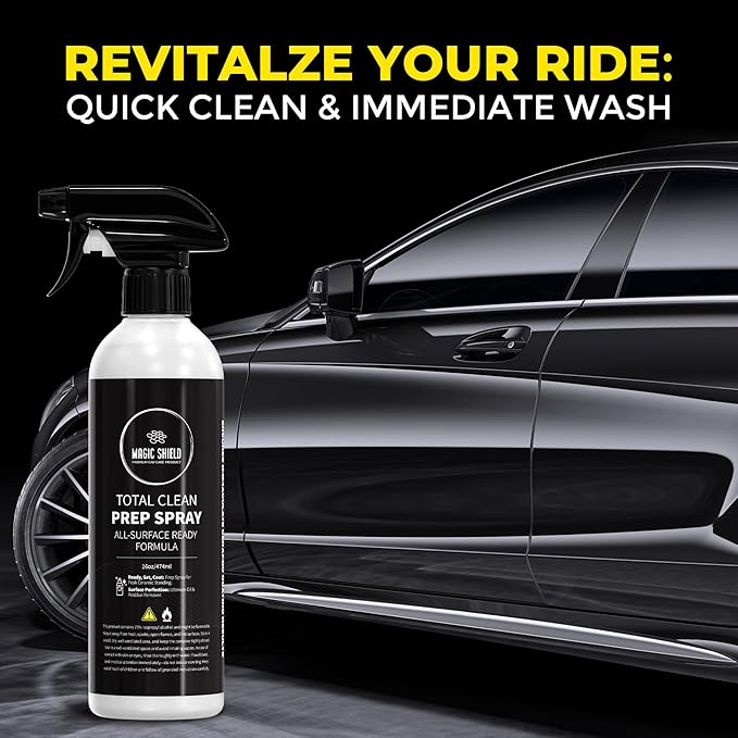 Prep Spray β Must Wash After Use | Ideal for Ceramic Coating Prep | Wax & Grease Remover for Auto Detailing | Ultimate Surface Cleaner - 16oz