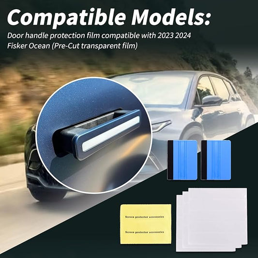 XTPTFABS Door Handle Protection Film Kit Compatible with Fisker Ocean 2023 2024 (Handle Protection Film)