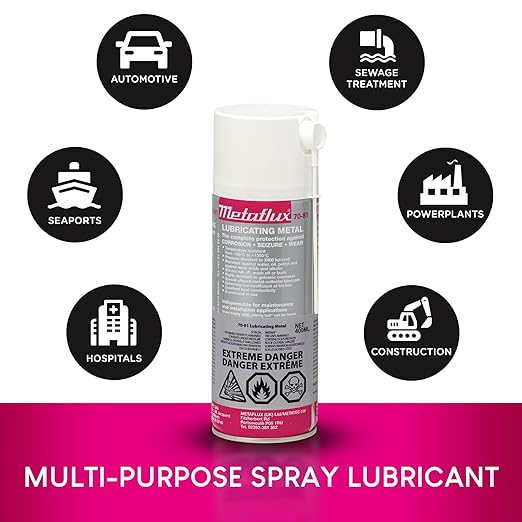 Titanium Corrosion Inhibitor and Lubricant Spray for Metal –Industrial Heavy Duty Rust Prevention Spray for Automotive –Water Resistant Non-Flaking Aluminum-Free Fluid Film by Metaflux 13.5 Oz 1 Pack