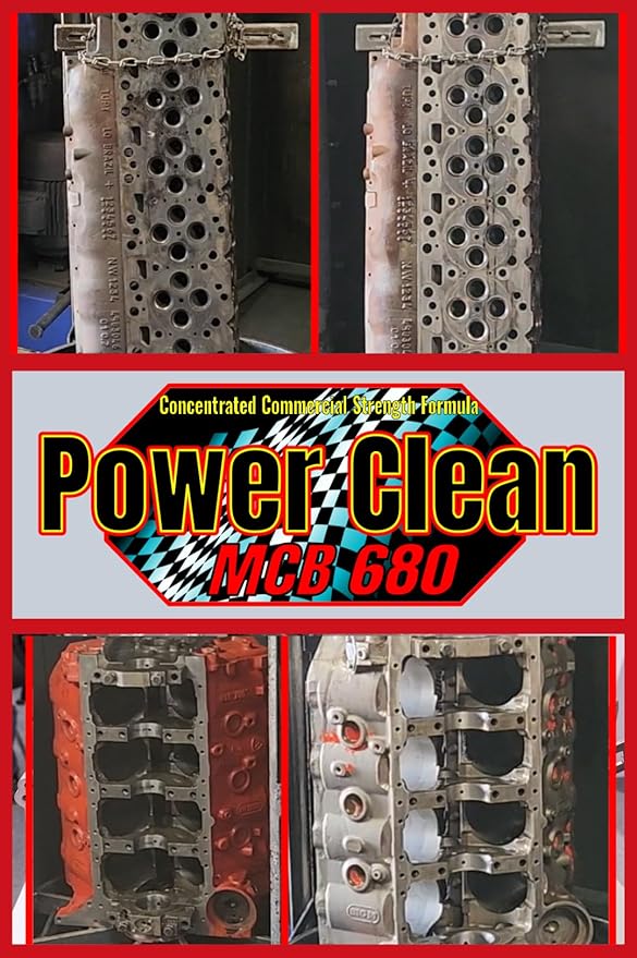 DPI Power Clean MCB 680, Auto Parts Cleaning Detergent, Metal Cleaner and Brightner Powder Concentrate, Formulated for Ferrous Metals.