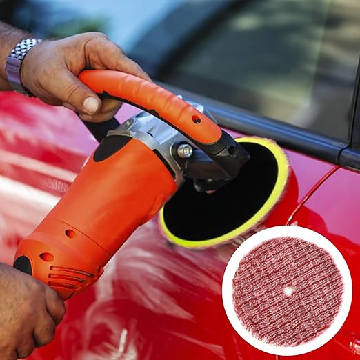 MDEOOSKY 5 Inch Polishing Pads, 2Pcs Coarse Wool Cutting Pad for Heavy Duty Car Polishing, Short Hair Buffing Wheel for Hook and Loop Backer