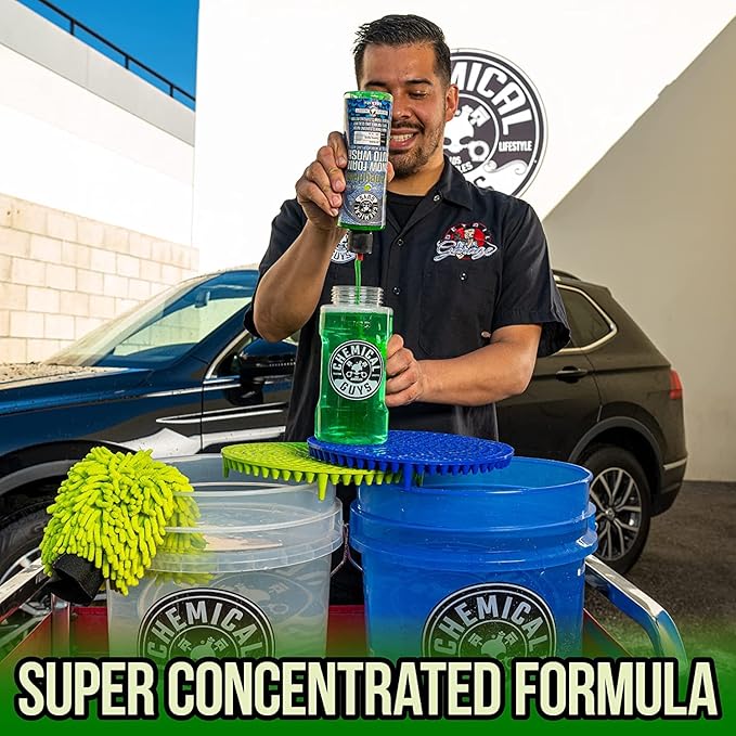 Chemical Guys Honeydew Snow Foam Auto Wash Cleanser 2 Pack (2 X 16 Fl. Oz.) - (Works with Foam Cannons, Guns or Bucket Washes) Safe for Trucks, Motorcycles, RVs & More, Honeydew Scent - CWS_110_1602