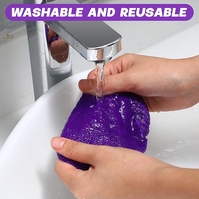 8 Pcs Car Windshield Cleaner Tool Kit with Extendable Handle, Microfiber Towel Pads, Brush, Empty Spray Bottle for Auto Glass Wiper Suvs Rvs & Home Windows(Purple)