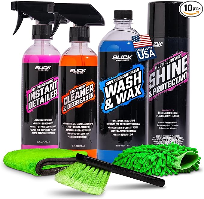Slick Products Starter Bundles for Car, Truck, Motorcycle, UTV, Dirt Bike, Side by Side, ATV, Off-Road Truck, Jeep, Boat, Jet Ski, Watercraft, Mountain Bike and More (Watercraft Starter Bundle)